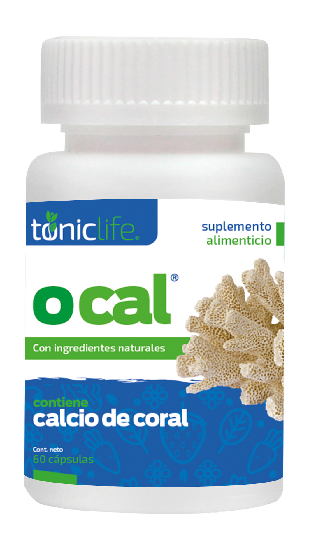 O Cal Calcio de Coral con Vitamina D 60 caps